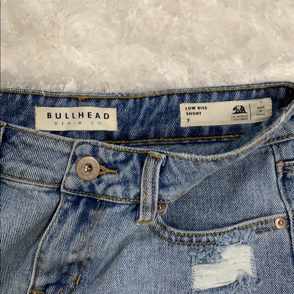 Bullhead Denim Jean Shorts Size 7 Great Distressed - Picture 5 of 5